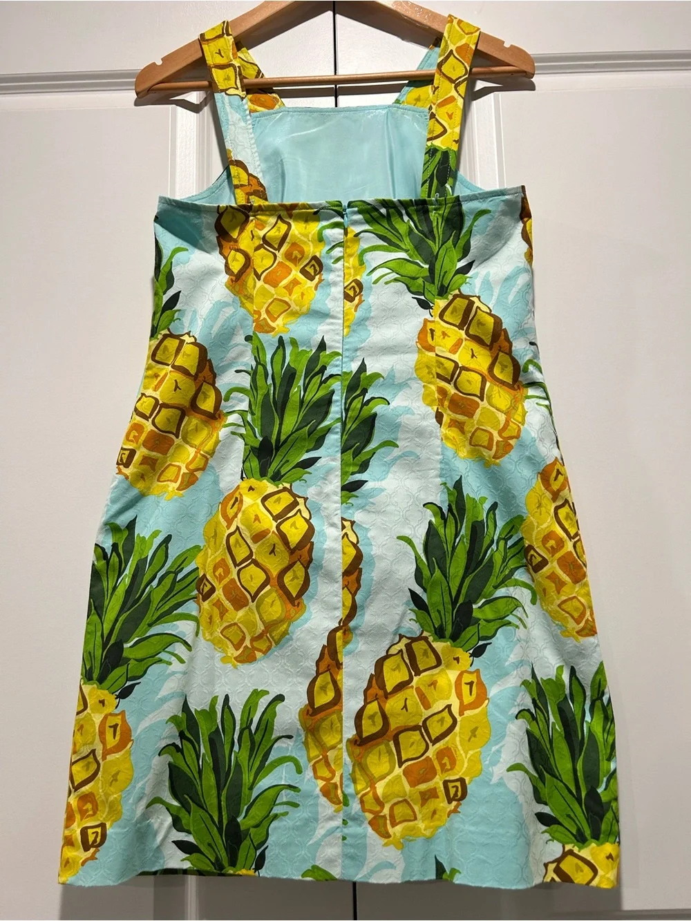 Trina Turk Pineapple Dress Turquoise Yellow Sundress
Adjustable Straps Size4 - Picture 4 of 10